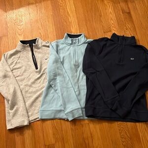 Vineyard vines | Set of three 1/4 zip pullovers | Size Medium